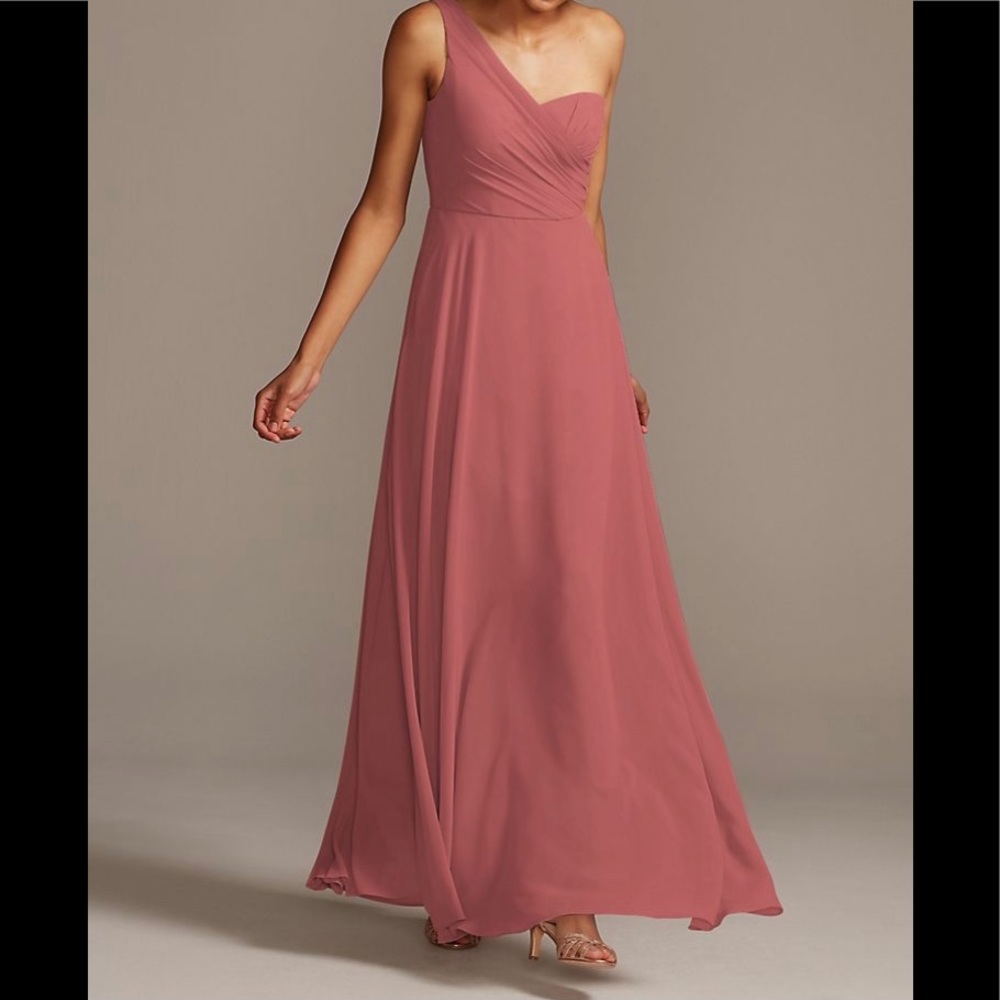 One-Shoulder Full Skirt Bridesmaid Dress in Sedona